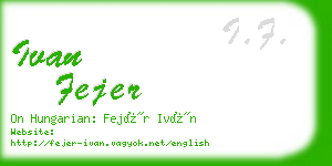 ivan fejer business card